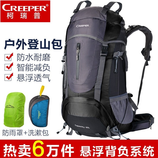 60L Nylon Backpack Large Capacity Waterproof Backpack