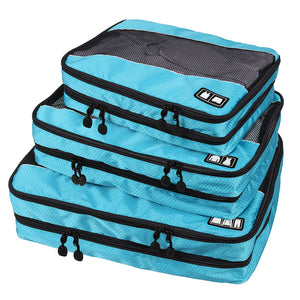 BAGSMART Travel Packing Cube (Small-Large 3 Piece) (Double Compartment)