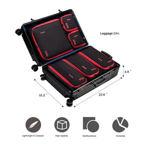 BAGSMART New Breathable 6 Set Packing Cubes