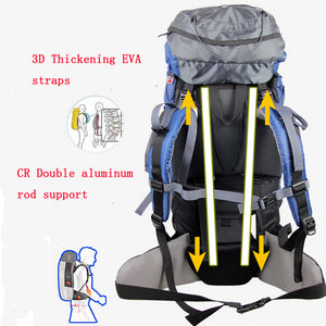 60L Resin Mesh Mountaineering Waterproof Backpack